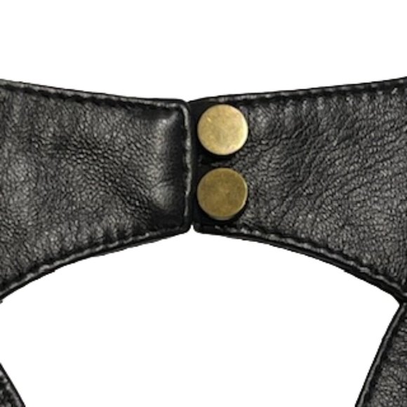 NICOLE MILLER Black Supple Leather and Chiffon Cocktail Dress Size 0, NWT - Picture 9 of 16